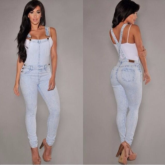 salopette en jean ripped