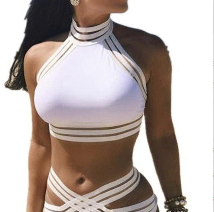 Maillot de bain taille haute triangle