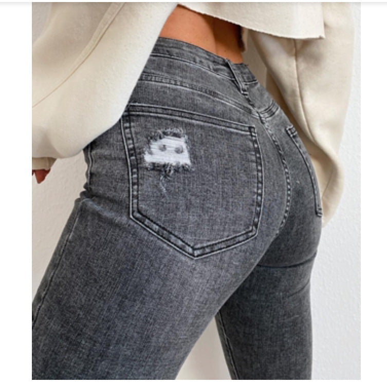 Jeans stretch déchirés