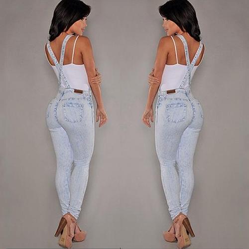 salopette en jean ripped