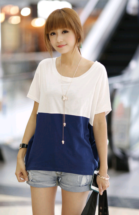 T-shirt femmes amples manches courtes