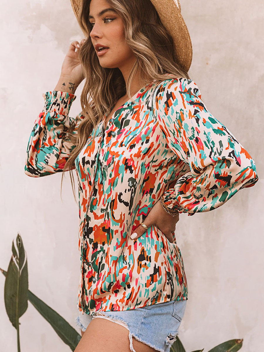 Chemise à col en V