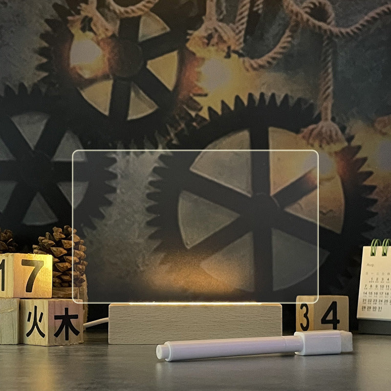 Tableau de notes créatif Veilleuse à Led USB avec stylo, Décoration lampe de nuit