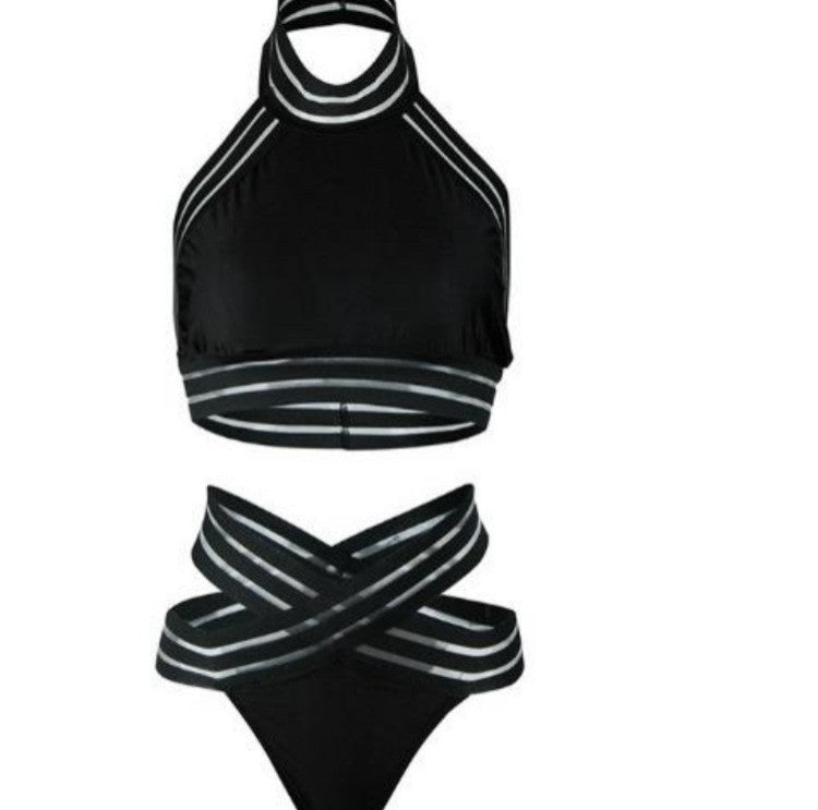 Maillot de bain taille haute triangle