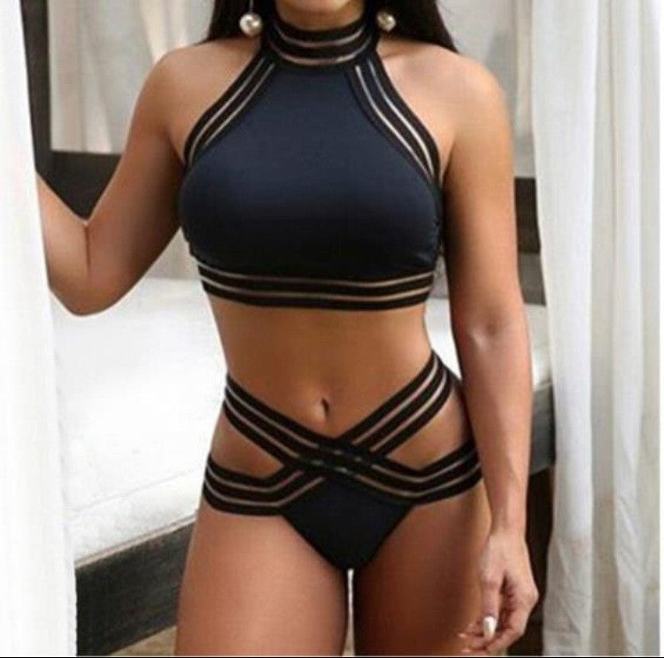 Maillot de bain taille haute triangle