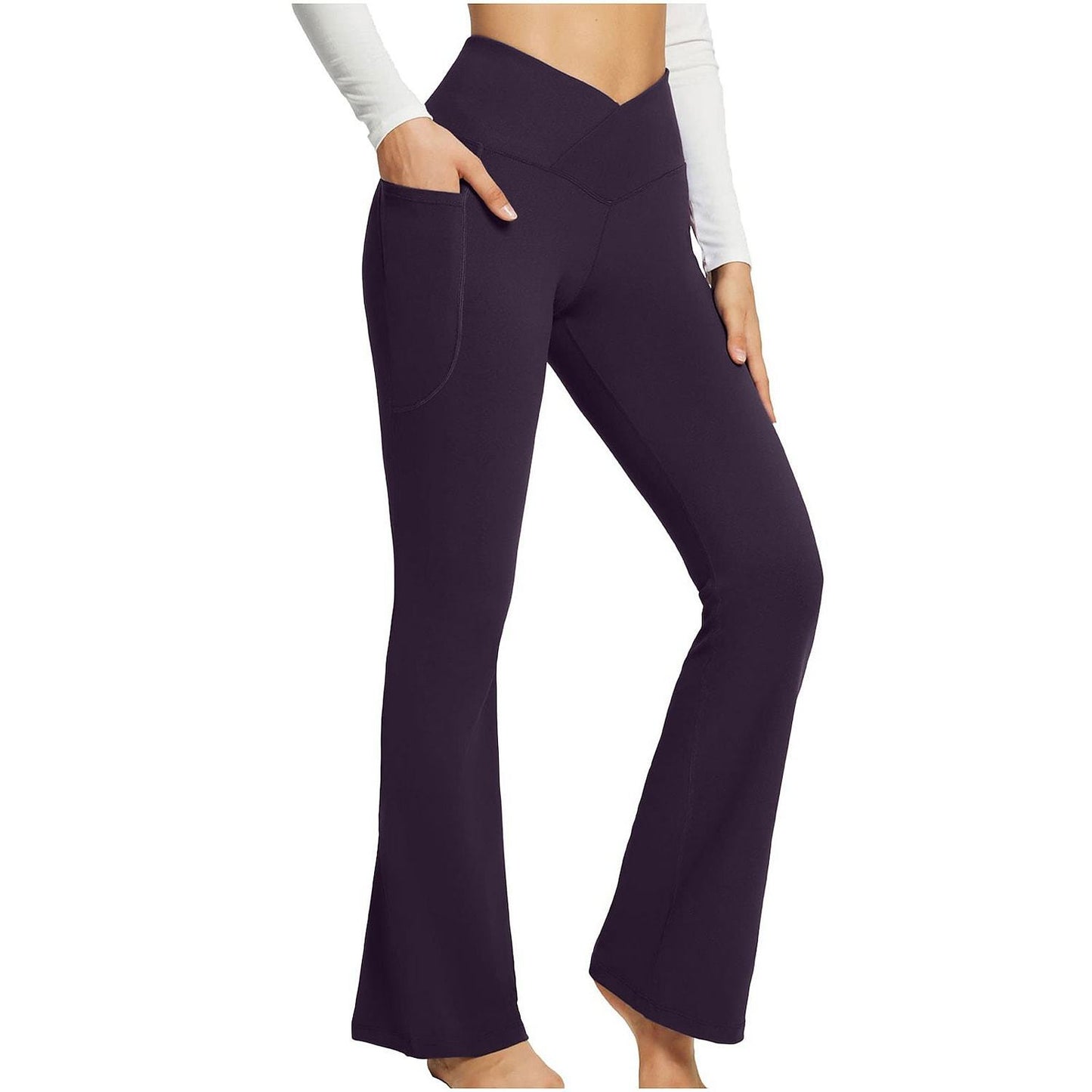 Pantalon décontracté de couleur unie sans couture