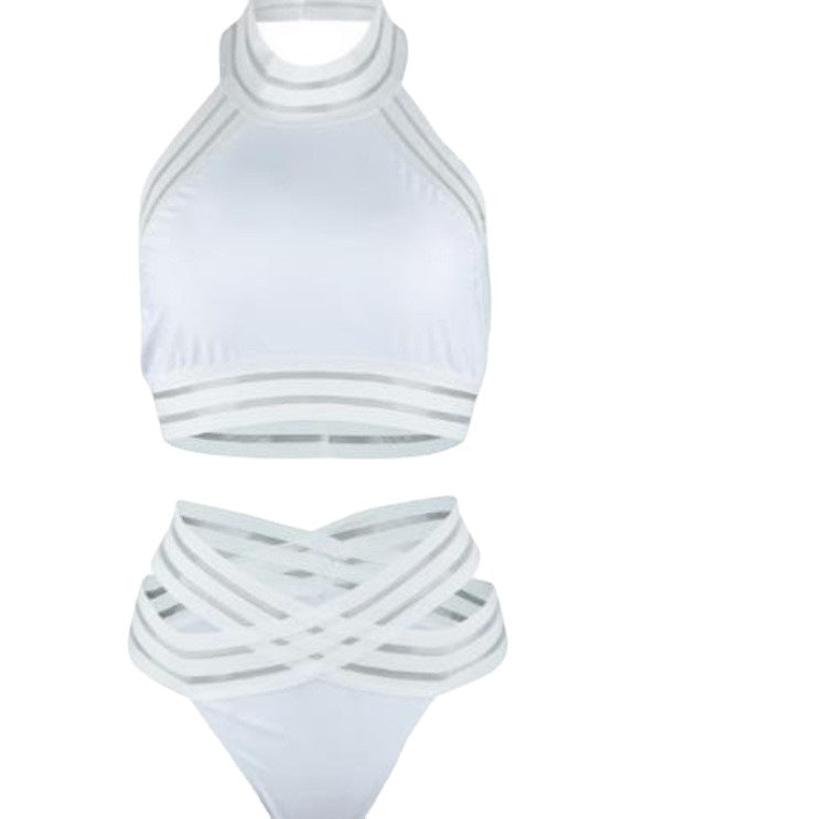 Maillot de bain taille haute triangle