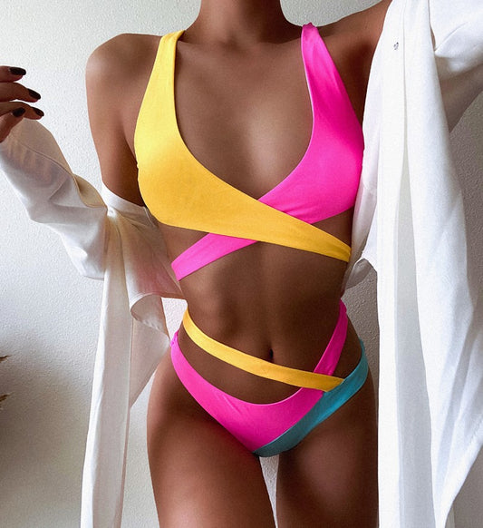 Color Split Bikini