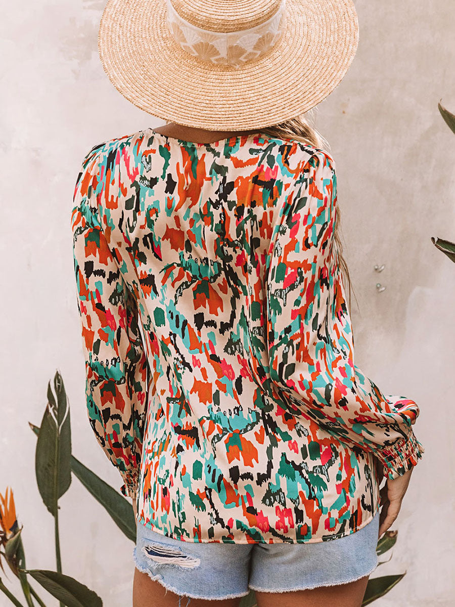 Chemise à col en V