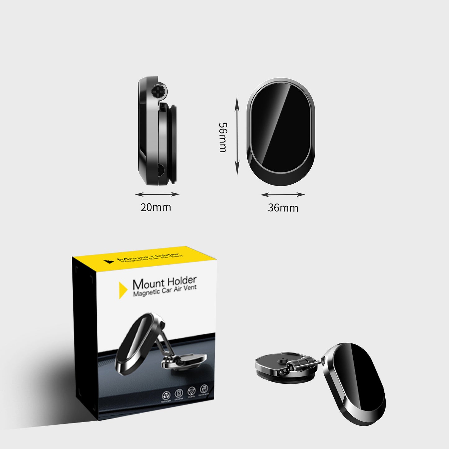 Support magnétique pliable pour téléphone portable