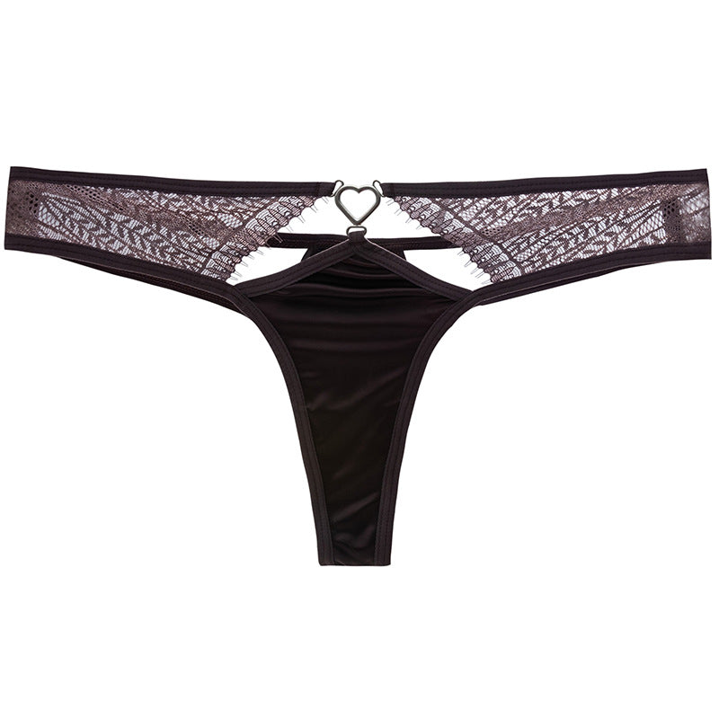 Culotte taille basse en dentelle légère et douce en forme de T