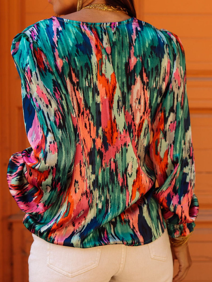 Chemise à col en V