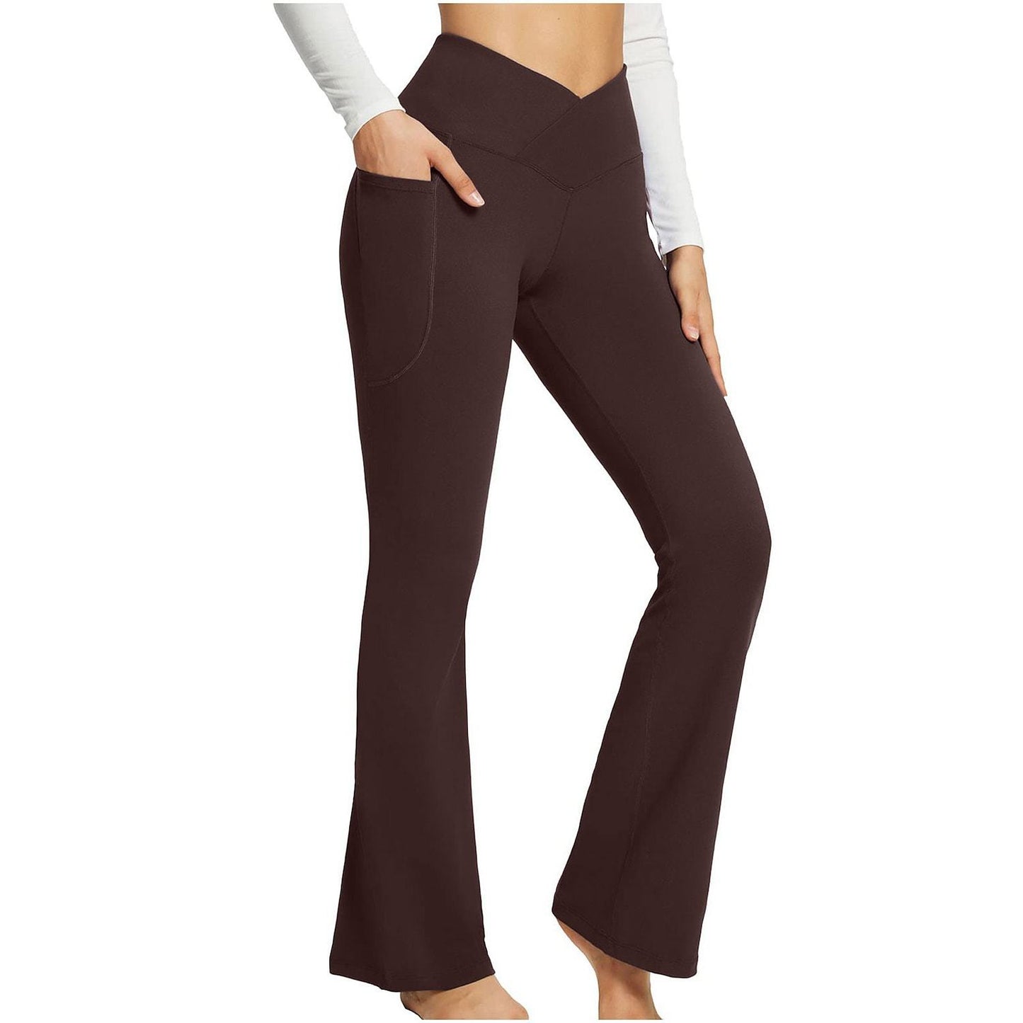 Pantalon décontracté de couleur unie sans couture