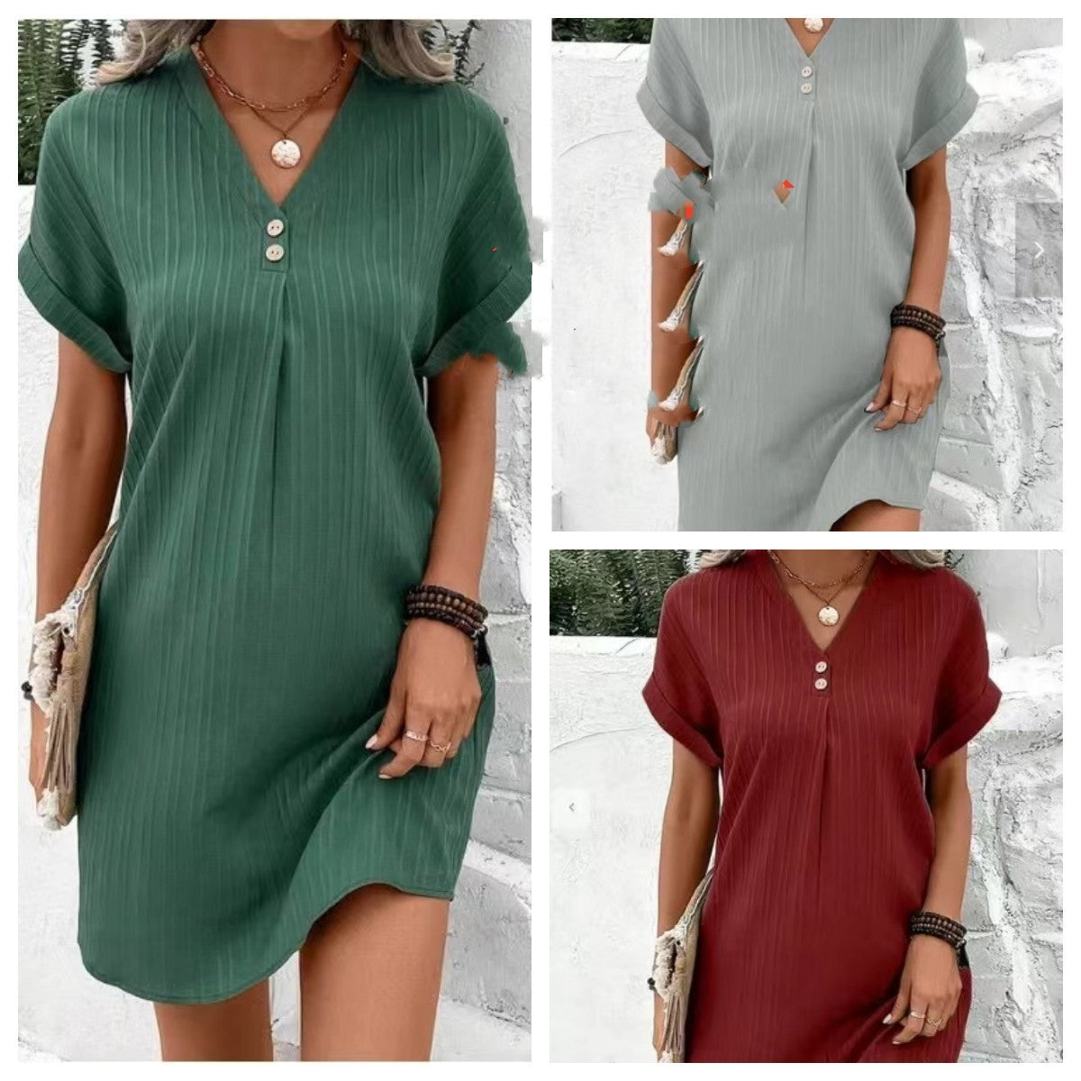 Robe de à col en V