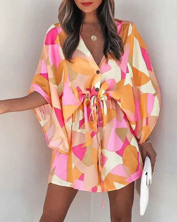 Robe de plage imprimée