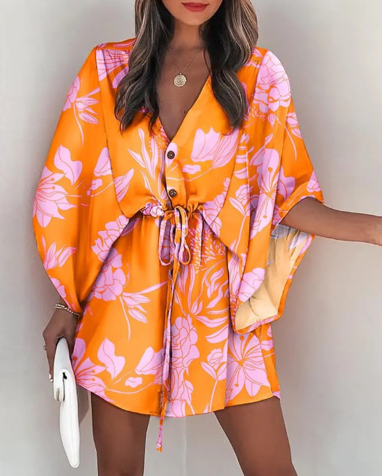 Robe de plage imprimée