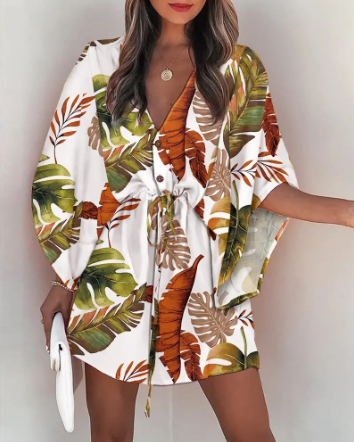 Robe de plage imprimée