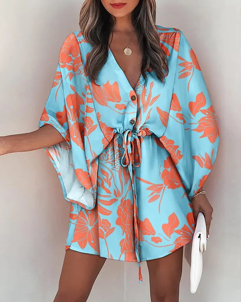 Robe de plage imprimée