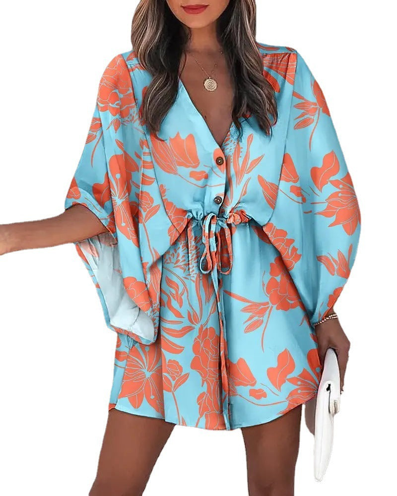 Robe de plage imprimée